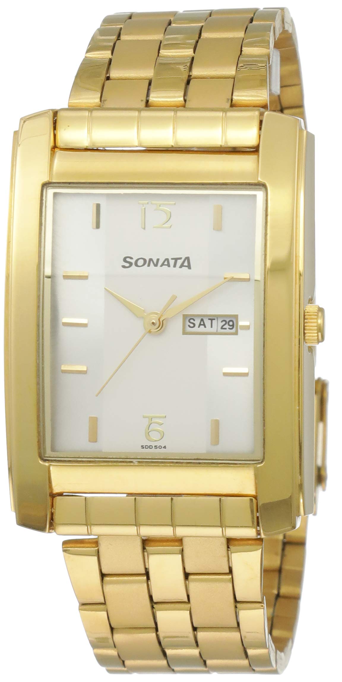 Sonata Quartz Analog with Day and Date Silver Dial Stainless Steel Strap Watch for Men-NS7953YM03 (B00GSJBBLO) Amazon Price History, Amazon Price Tracker