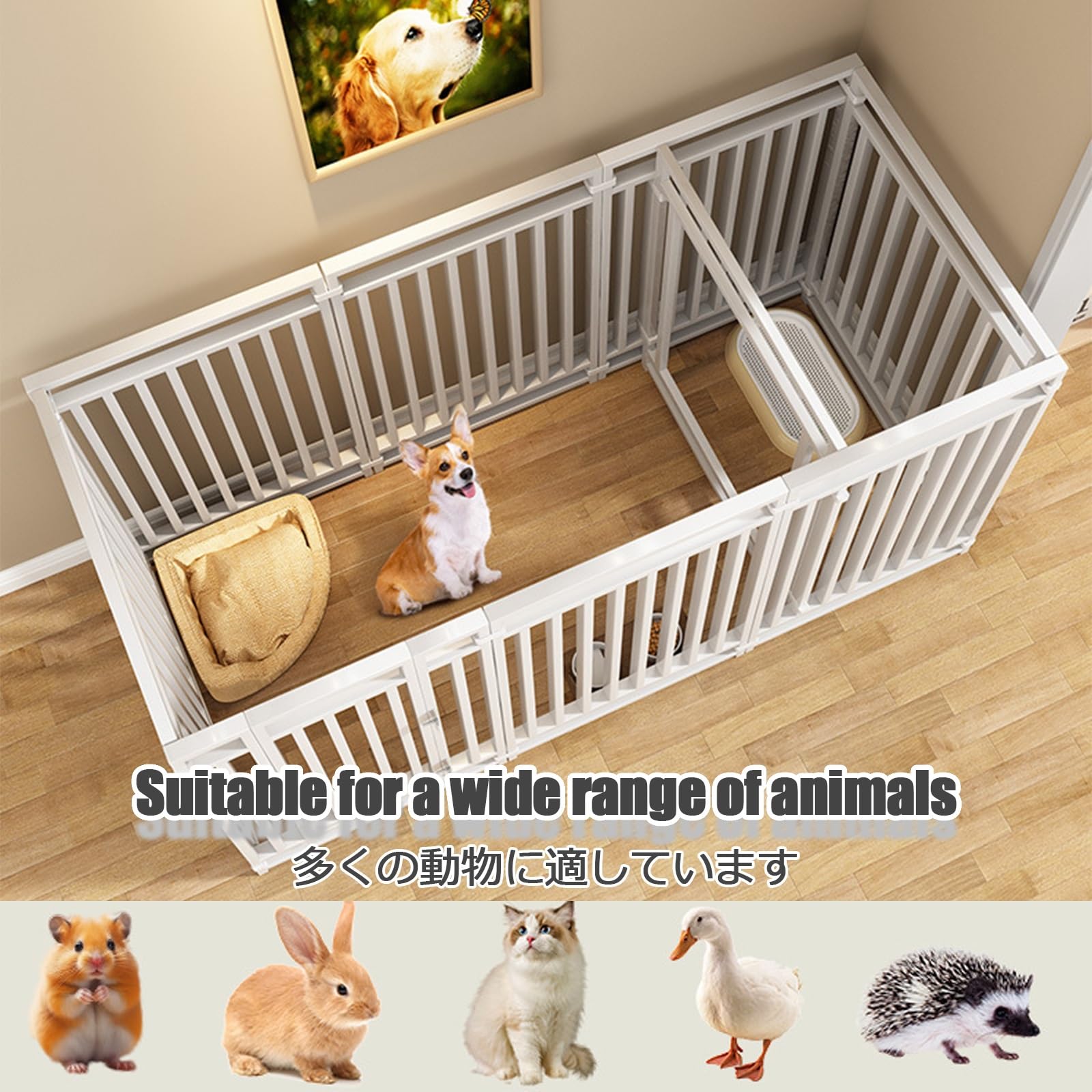 Recinto Per Animali In Metallo Recinto Recinzione Per Cani Recinto Per Cuccioli Recinto Per Animali Da Esterno E Interno Recinzione Per Animali Domestici Recinzione Per Cuccioli Con Porta(Bla