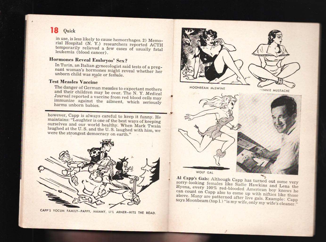 Quick 1/23/1950-Li’l Abner-Daisy Mae-Al Capp cover-Current events-Mini mag size
