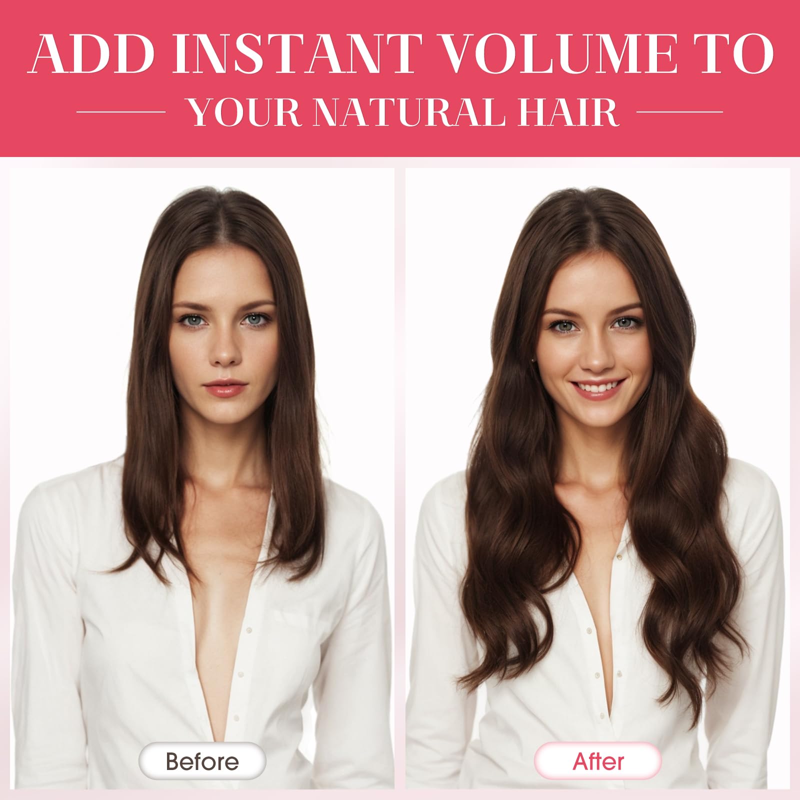 22 Inch Real Human Hair Clip In Extensions 110g 8pcs Salon Quality 16in-22in] SOBEAUTY Seamless Clip In Hair Extensions real  main image 4
