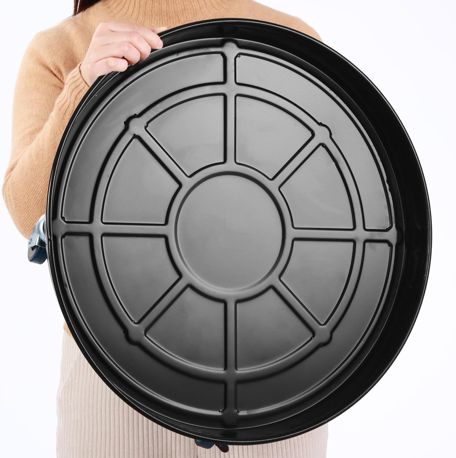 3 Packs Metal Plant Caddy with Wheels 13" Rolling Plant Stand Heavy Duty Plant Dolly with Casters for Indoor and Outdoor Large Planter Casters Potted Plant Mover,Black