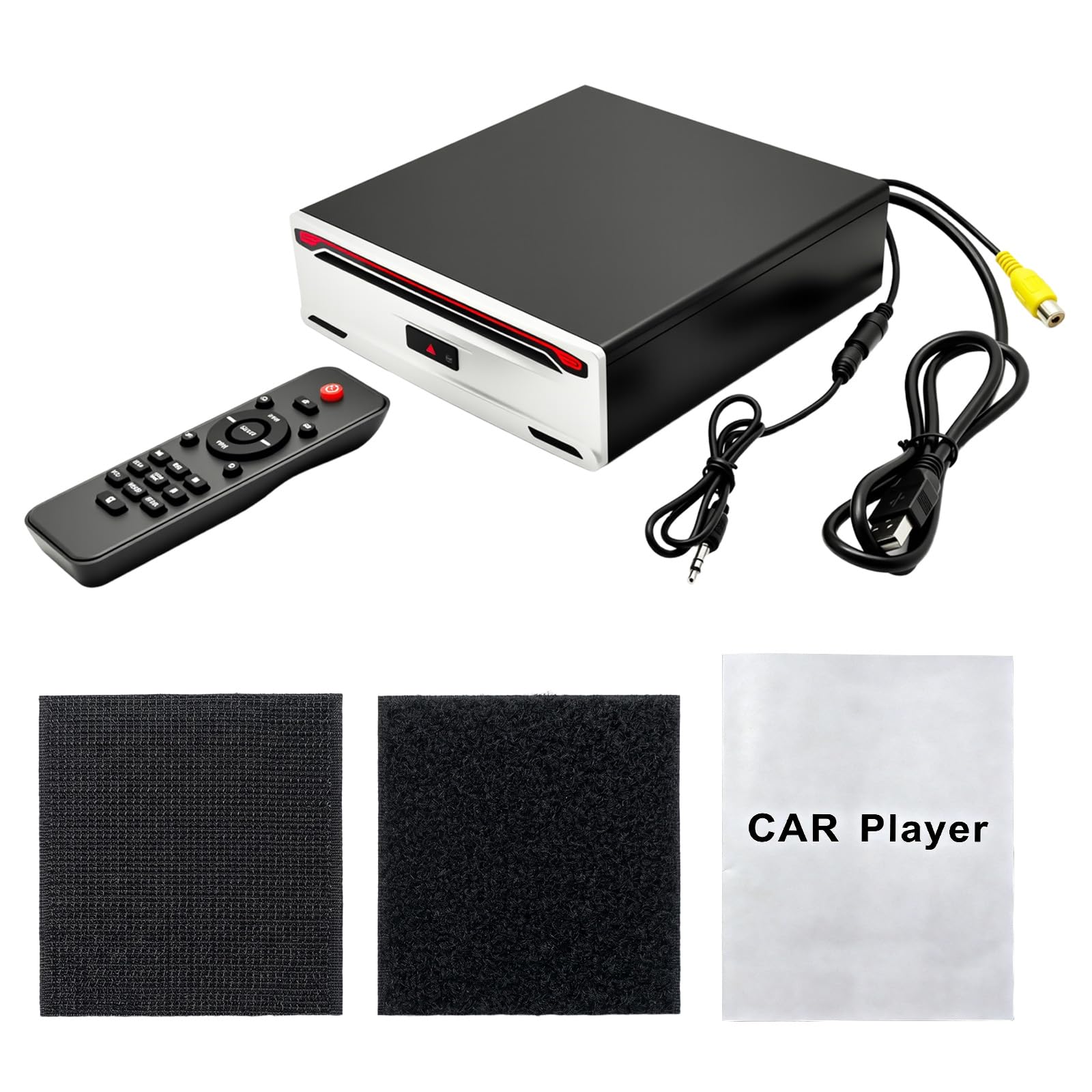 Lettore CD per auto, lettore CD/DVD universale con porta USB | telecomando, lettore esterno per laptop, PC