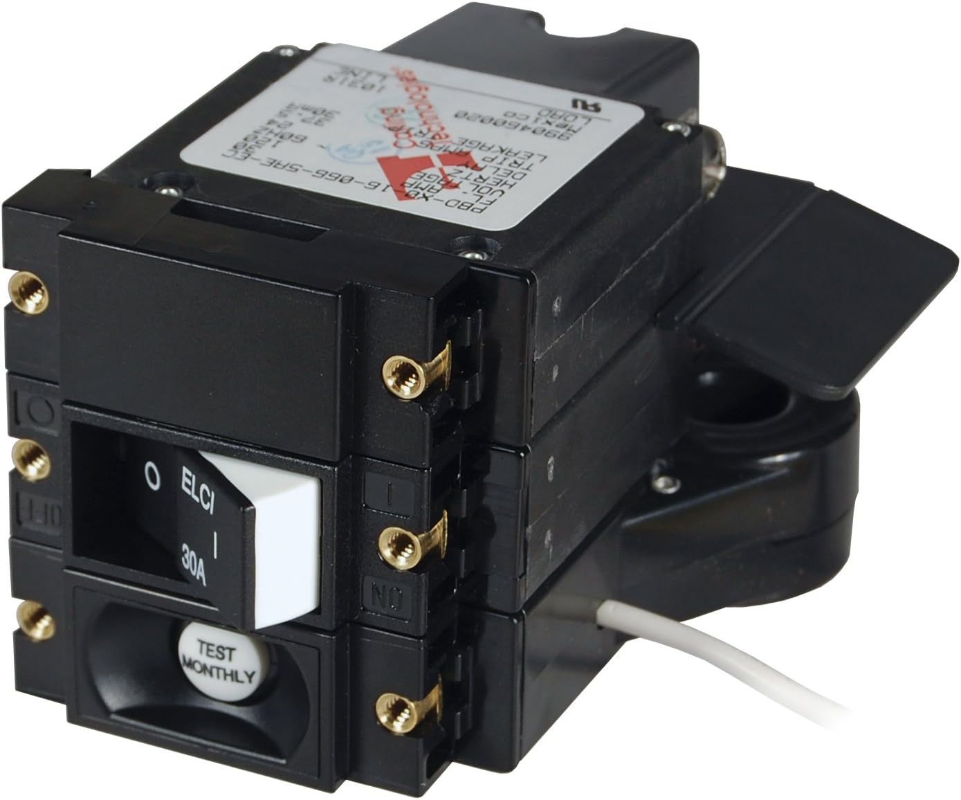 Blue Sea Systems 3102100 A-Series Double Pole 120V AC 30A ELCI Main Circuit Breaker