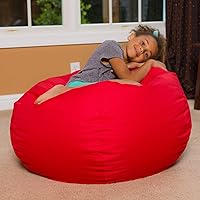 Vista 179 de Posh Creations - Puff para niños, adolescentes y adultos, incluye funda extraíble y lavable a máquina, tamaño grande de 38 pulgadas, lona con diseño