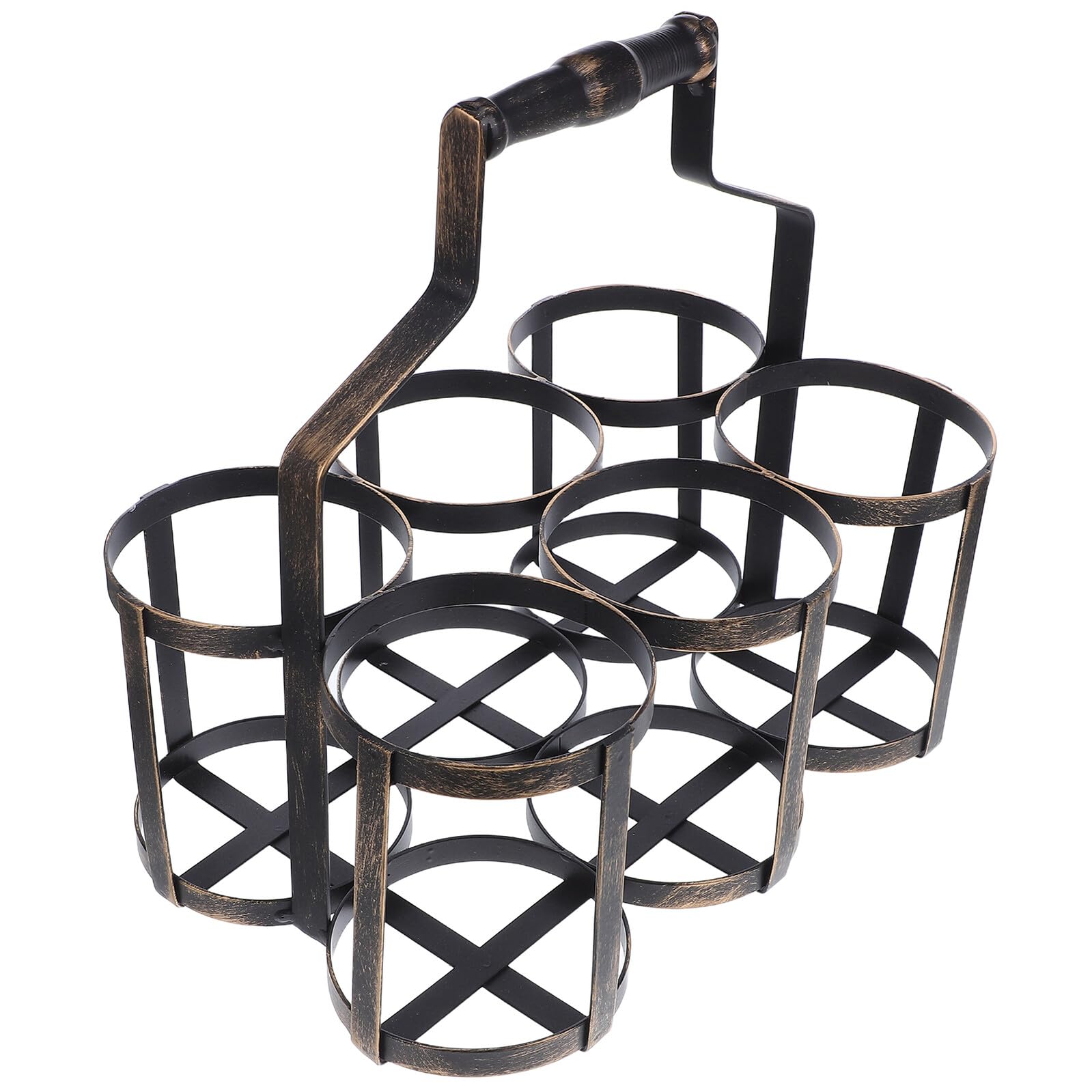 Panier à vin rangement portable et robuste Gadpiparty support bouteilles vintage fer forgé