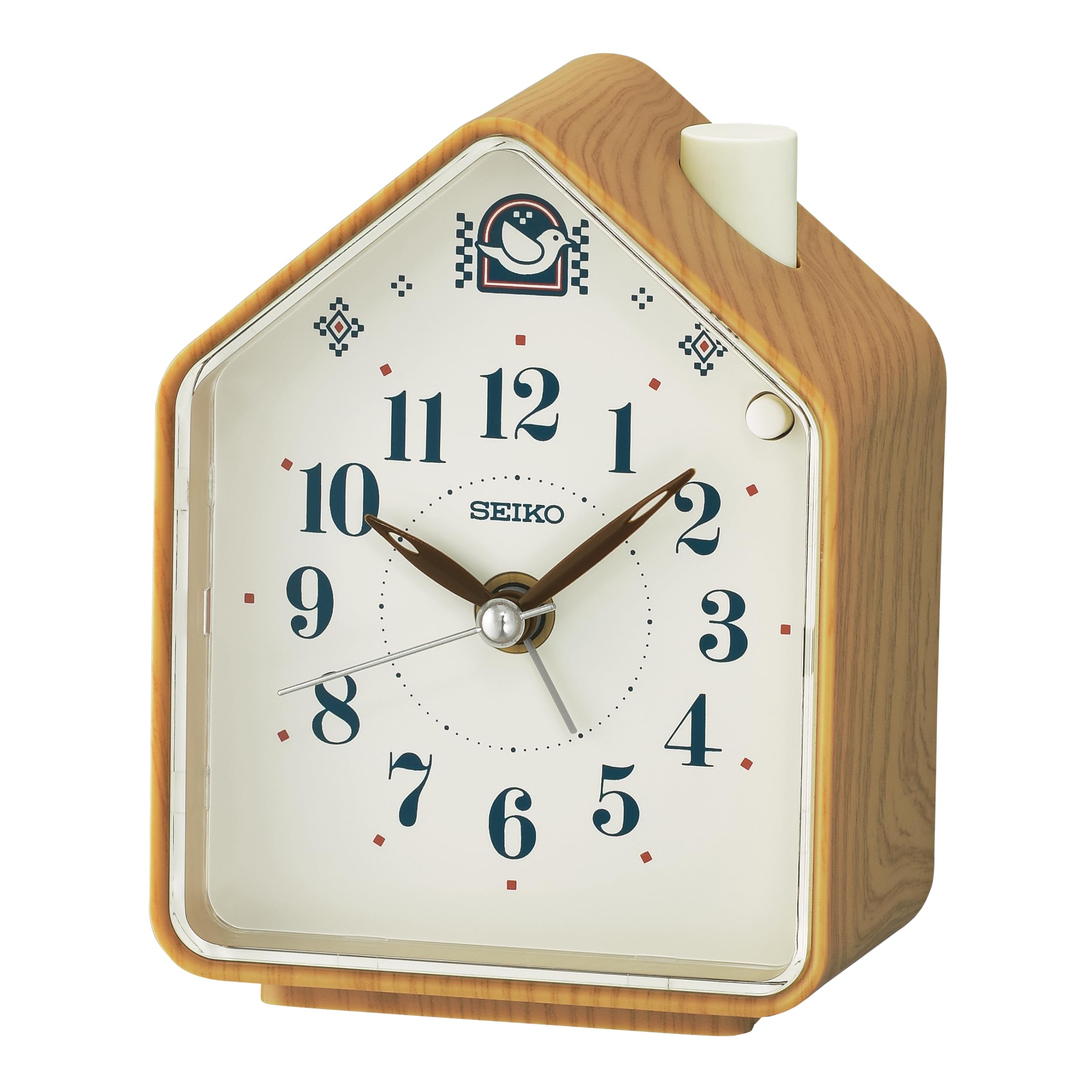Seiko Clocks Tworzywo sztuczne ze wzorem drewna QHP011B