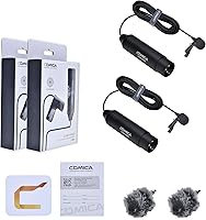 Vista 7 de COMICA XLR 48V Phantom Power Lavalier Microphone,CVM-V02O 5.9fts Omni-Directional Lapel Mic for Canon Sony Panasonic Camcorders Zoom H4n H5 H6n