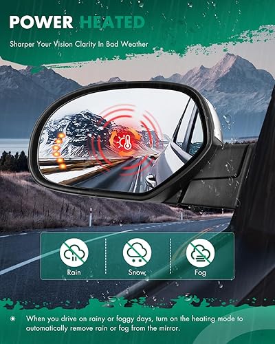 Miniatura 5 de SCITOO Espejos retrovisores laterales para conductor y pasajero para Chevy Silverado Pickup 2007, nuevos modelos de estilo de carrocería 2008-2013,