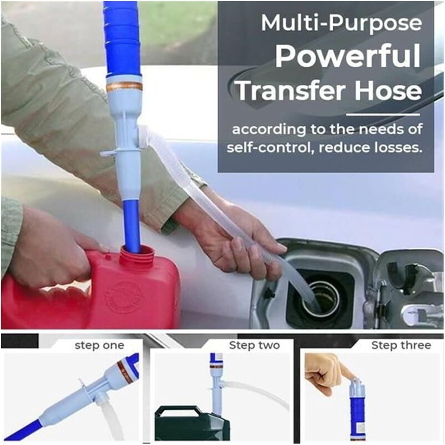 Drum Pump, Portable Electric Oil Pump Self Priming Transfer For Vehicle Engine Fluid Extraction,Barrel Pump(Blue)