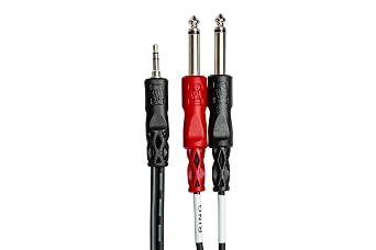 Hosa Stereo Interconnect Cable - 2 Meters & 3.5 mm TRS to Dual 1/4 TS Stereo Breakout Cable - 3 Feet