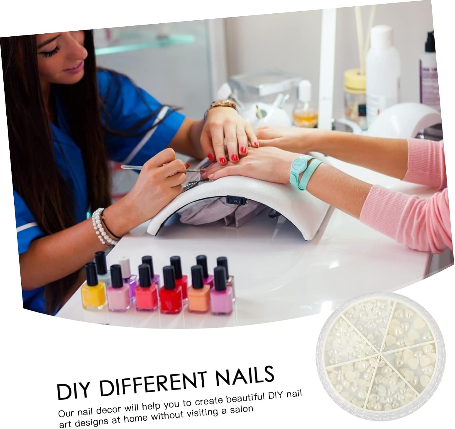 Heart Shape Nail Art Creative Nail Charms for Manicure Decor and Easy to Use for Beginners and Professionals