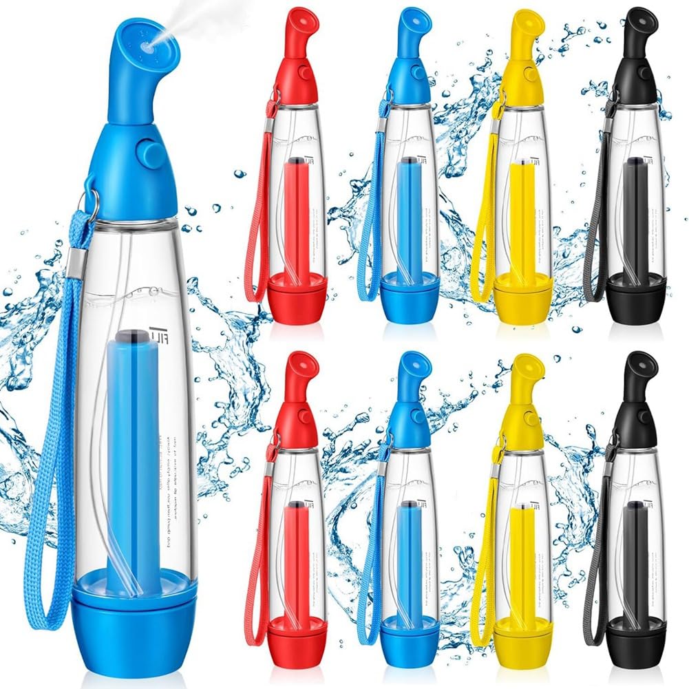 8-teiliges Sommer-Sprühflaschen-Set mit Pumpzerstäuber, leere nachfüllbare Kunststoff-Sprühflaschen