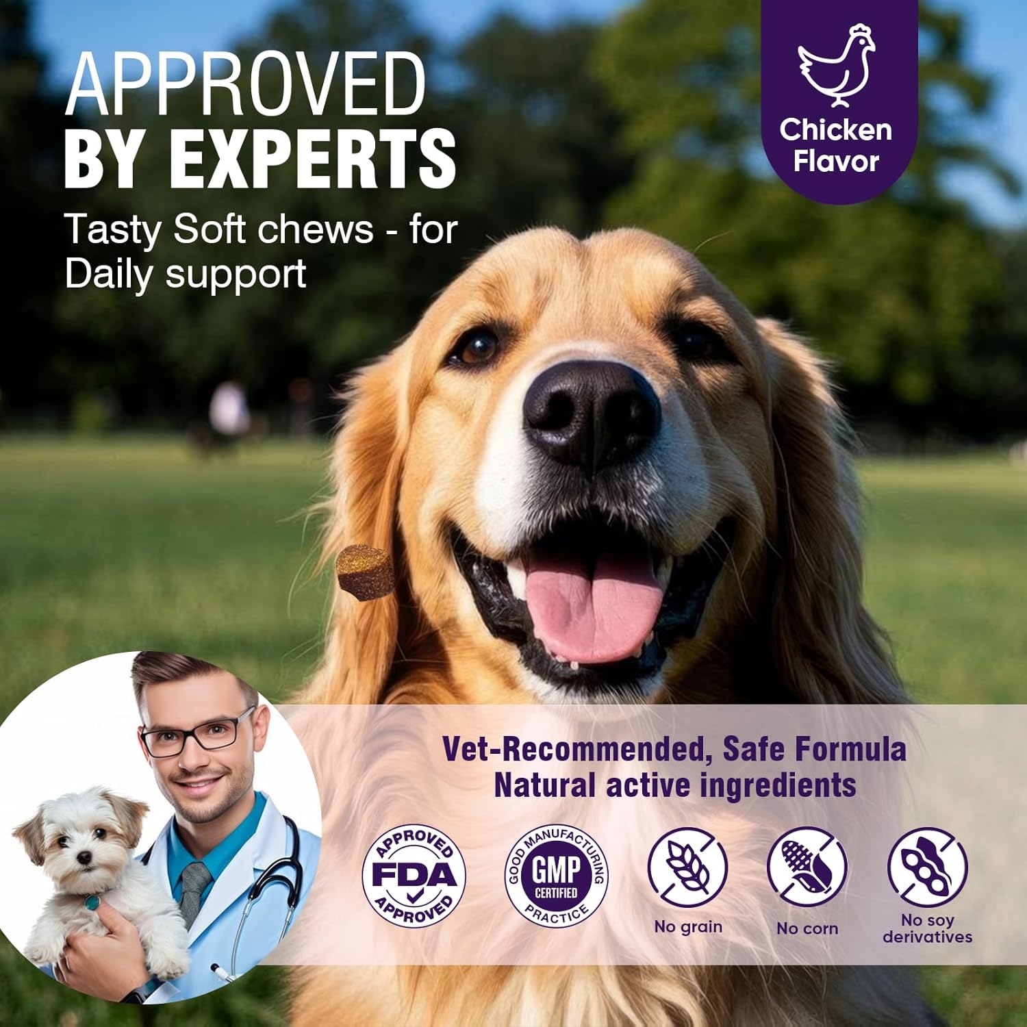 Allergy & Immune Support Chews for Dogs – Probiotics for Skin Health, 200 Count