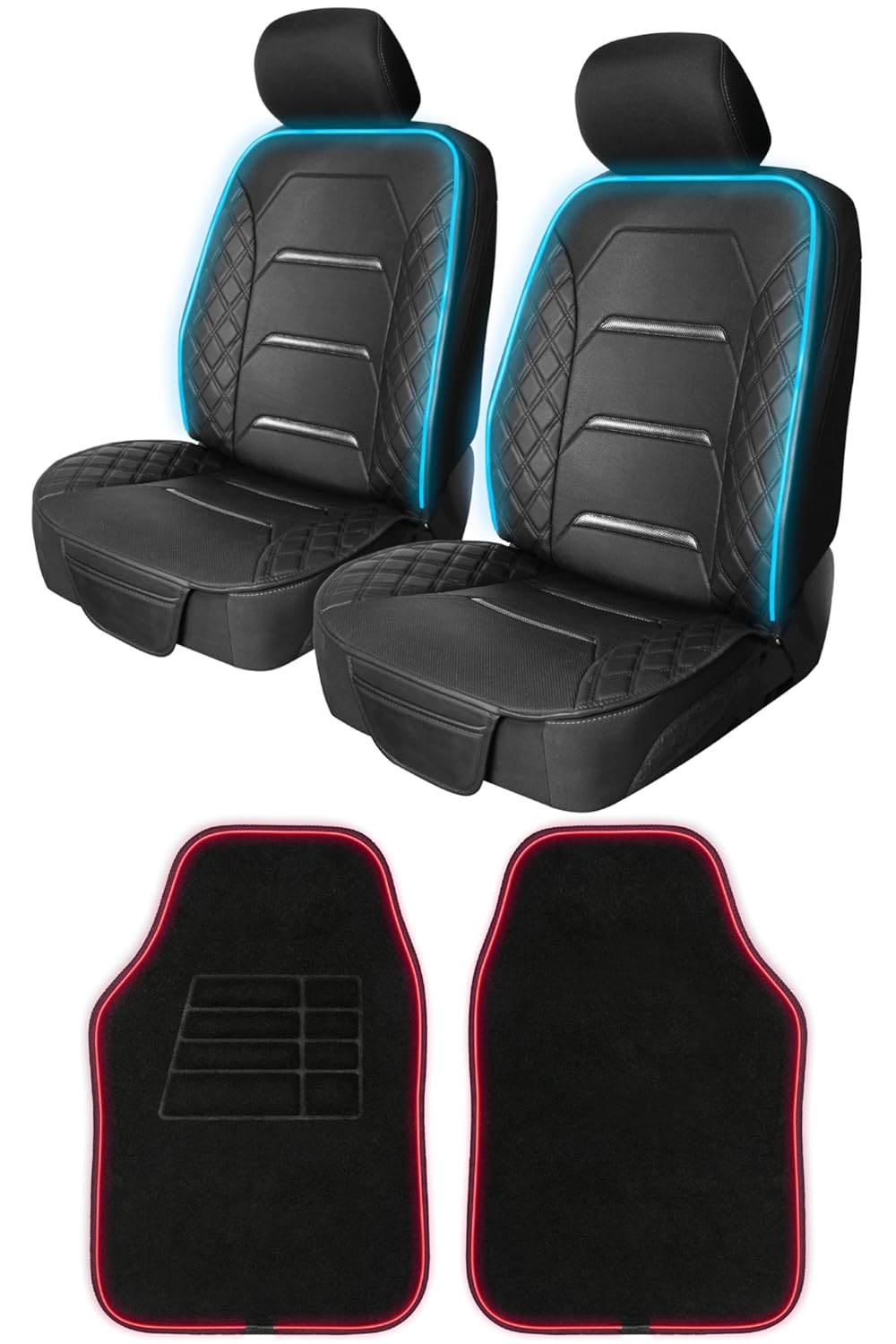 LED Car Seat Covers Floor Mats Car Lights Up Seat Covers Multi Color Car Floor Mats Seat Covers