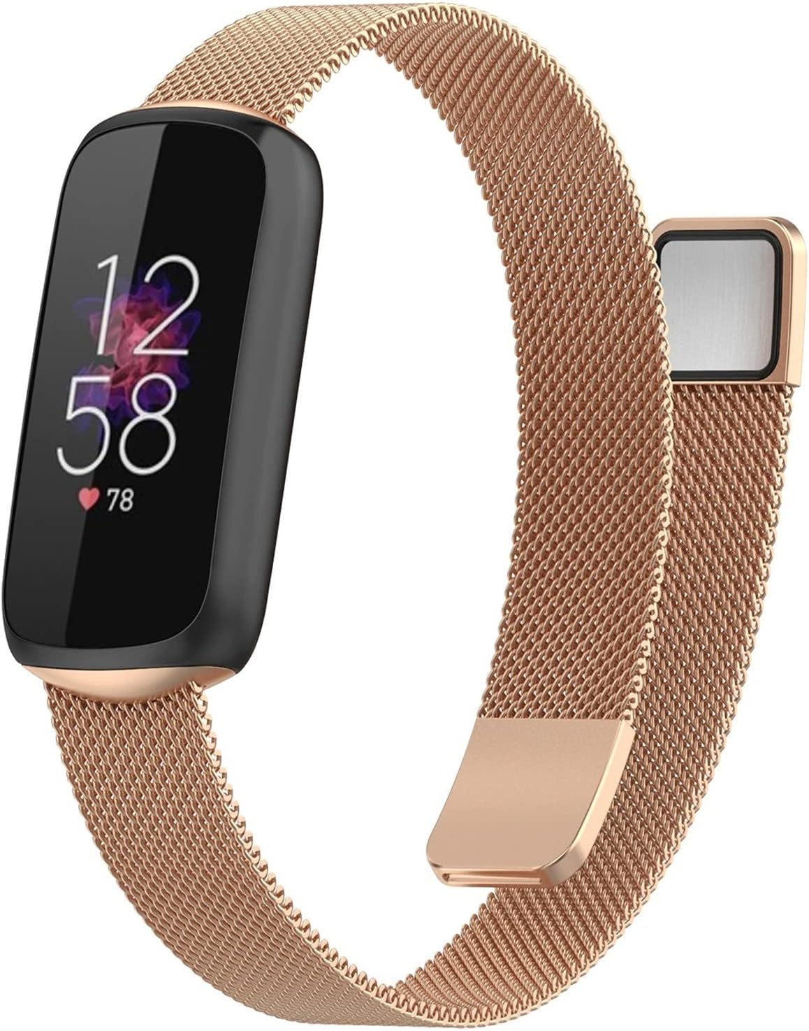 eWINNER Mesh Watch Band Replacement Metal Bands Stainless Steel Magnetic Milanese Watch Band Strap Compatible with Fitbit Luxe/Fitbit Luxe Special Edition Smartwatch Fitness Tracker