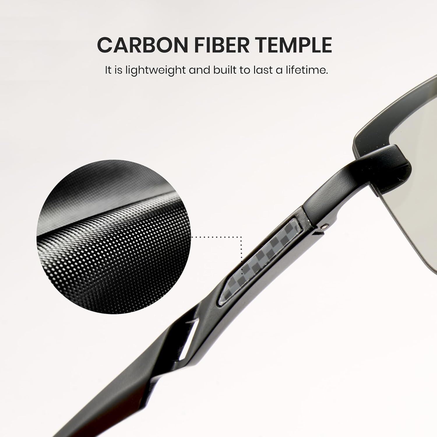 Cyxus 2024 Photochromic Sunglasses for Men Polarized UV Protection TAC Lens Fashion Ultralight Al&Mg Frame Male Shades