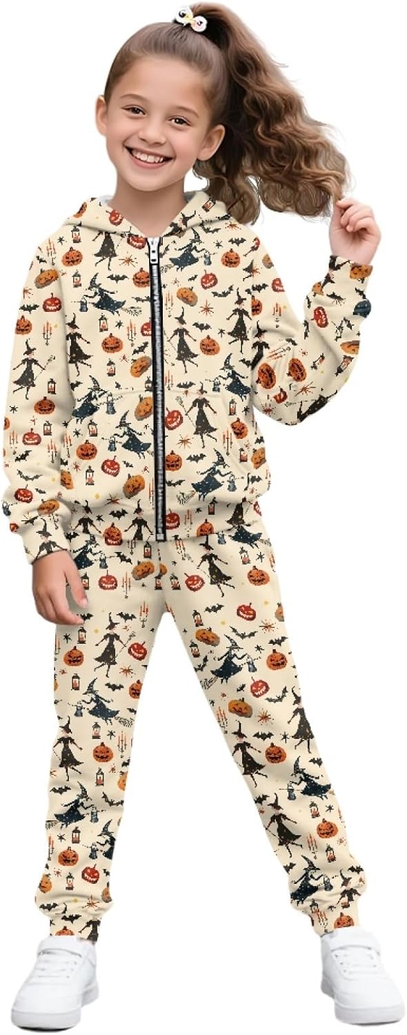 HUIACONG Children Sweat Suit Kids Sweat Set for Girls Sweatsuits