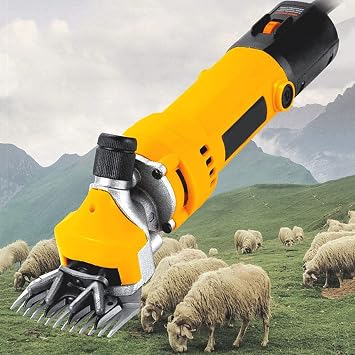 Pet Farm Supplies Electric Sheep Shearing Clipper,1000W Professional Heavy Duty Sheep Goat Shearing Machine,6 Gears Speed,9/13 Teeth Blade, Farm Shears Cutter Wool Scissor Cut Machine,with Toolbox