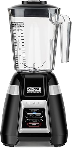 Waring Licuadora comercial BB320 Blade 1 HP, controles de interruptor de palanca con función de pulso, contenedor apilable de copoliéster sin BPA de