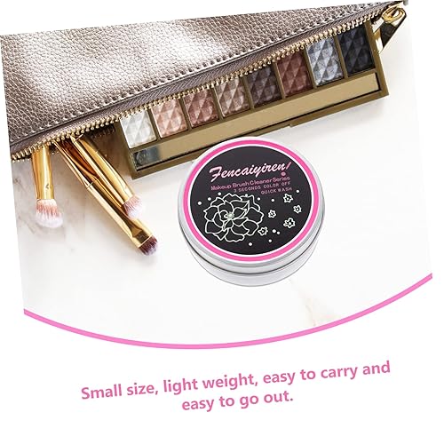 Miniatura 2 de NOLITOY 5 unids cepillo de maquillaje caja de estaño cepillo cosmético herramienta de limpieza esponjas para maquillaje cepillo suelto accesorios de