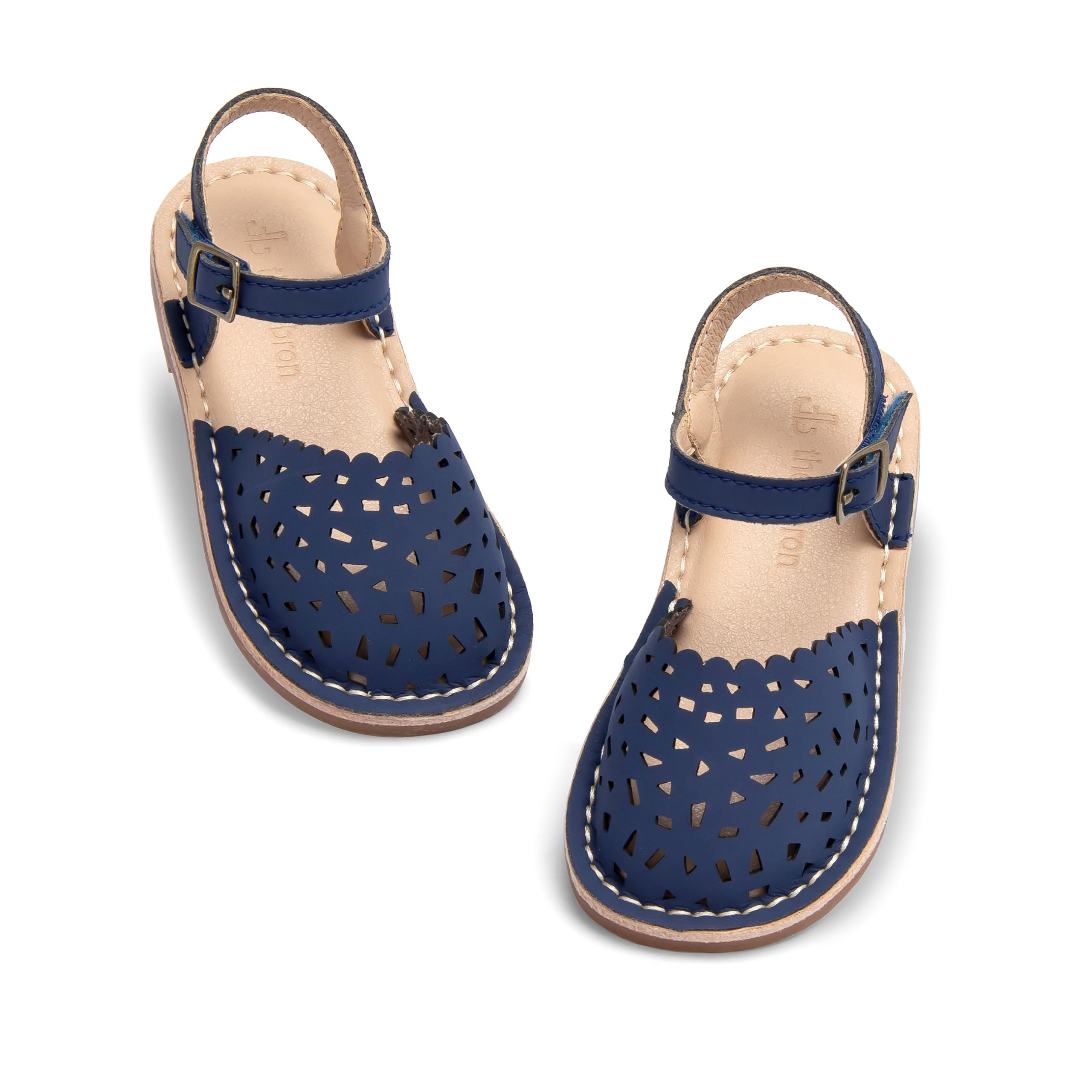 THEE BRON Toddler Girls Espadrilles Sandals Hollow Out Rustic Dress Shoes