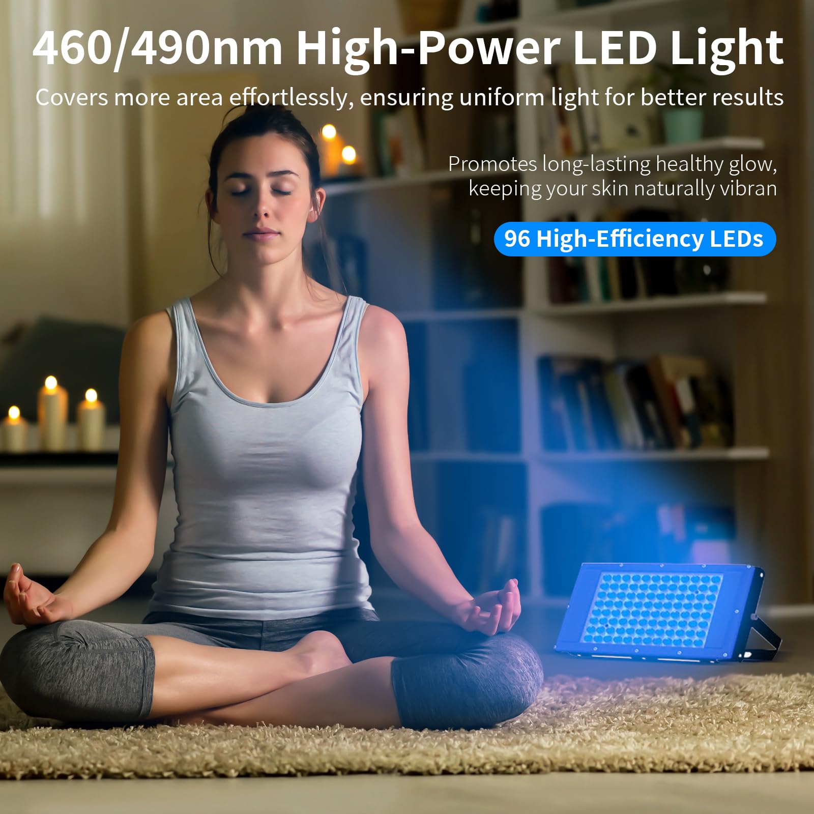 Tragbares Solarium für Zuhause – Bräunungslampe für Gesicht und Körper mit Timer, 31×31 cm