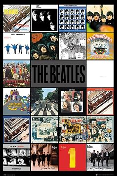 Buyartforless The Beatles Albums 22 Album Covers 36x24 Music Art Print Poster, Multicolor