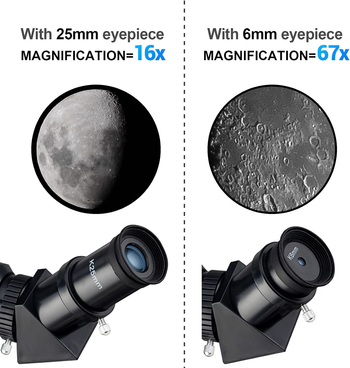 MAXLAPTER Telescopes for Astronomy, 16X-201X High Magnification Telescopes for Astronomy Beginners,70mm Aperture 400mm AZ Telescopes with FMC Optics for Kids Adults with Backpack,Phone Adapter,Tripod