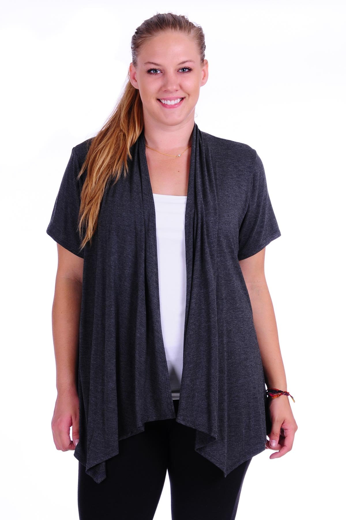 SR Women's Plus Size Basic Various Sleeve Open Cardigan (Size: 1X-5X)