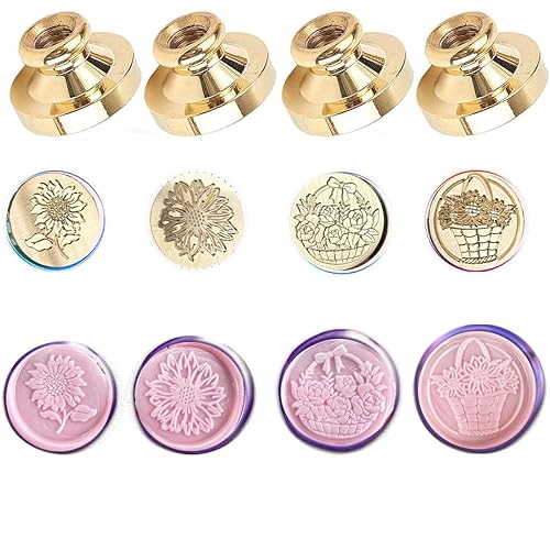 Miniatura 8 de 3 piezas de sello de cera de rosa de repuesto de cabeza retro antigua de cera de sellado de álbumes de recortes cabeza para invitaciones de fiesta