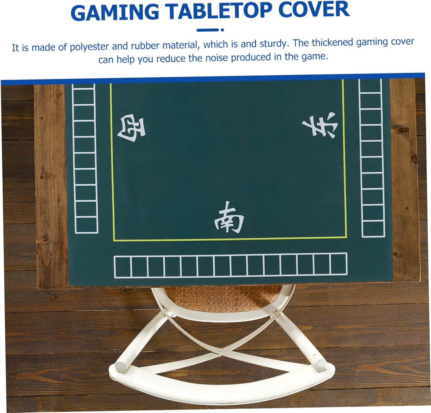 Kisangel Square Mahjong Table Cover Mat Thickened Anti-Slip Soundproof Game Cushion for Mahjong Poker and Board Games