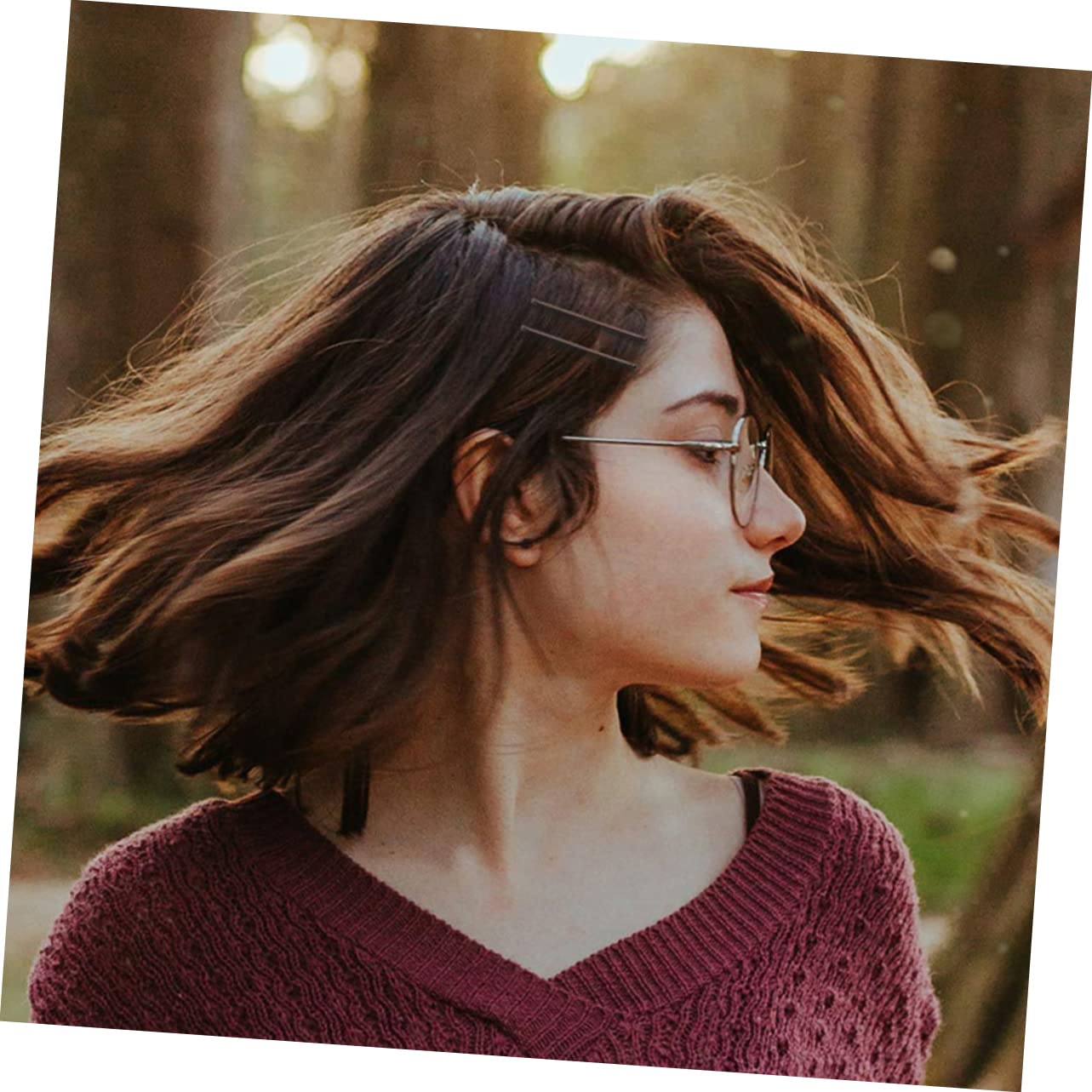 Didiseaon 600 Piezas clip de onda poli curva tu cabello boda pasadores de pelo horquillas negras accesorios para el cabello para mujeres Gancho alambre de acero Acortar Decorar novia Metal
