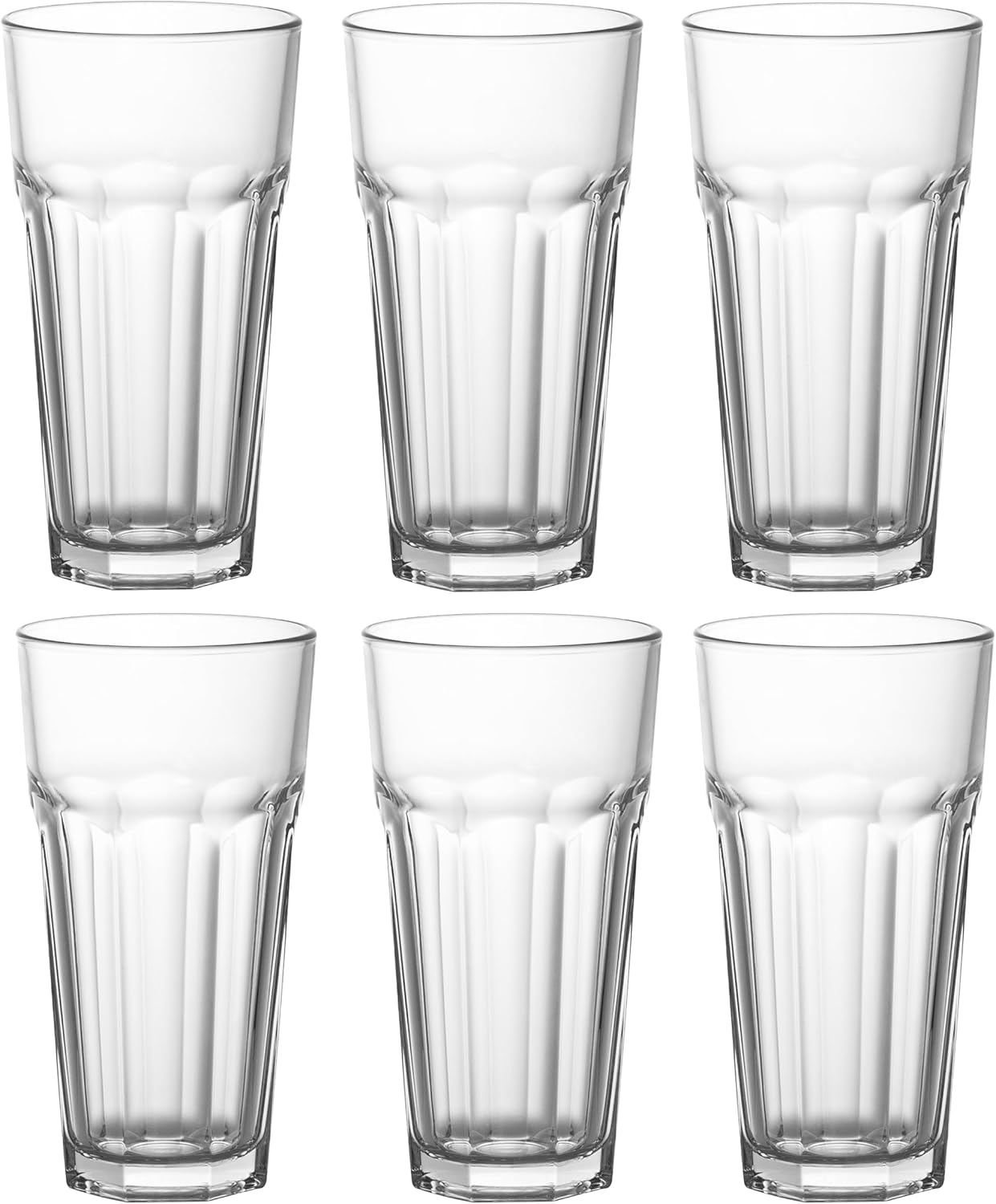 Red Co. Set of 6 Clear Glass 16 Fl Oz Drinking Highball Tumblers for Water, Juice, Beer, Cocktails - Image 6
