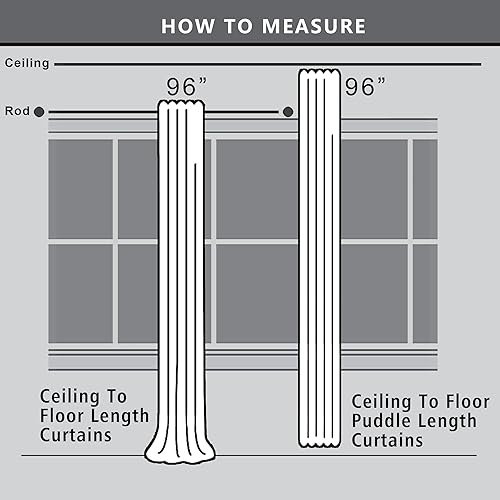 Miniatura 3 de KOUFALL Paneles de cortina negros para sala de estar, juego de 2 paneles transparentes con ojales para ventana, enrejado marroquí, cuadriculado,
