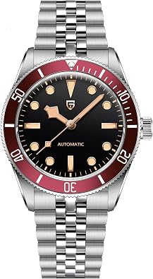 TYBERLEY Pagani Design PD1812 Vintage Mens Automatic Mechanical Watch NH35 Movement Stainless Steel Synthetic Sapphire Waterproof Casual Mens Watch