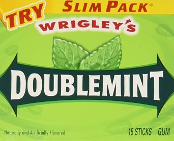 Wrigley - Doublemint, Slim, 15 stick pack, 10 count