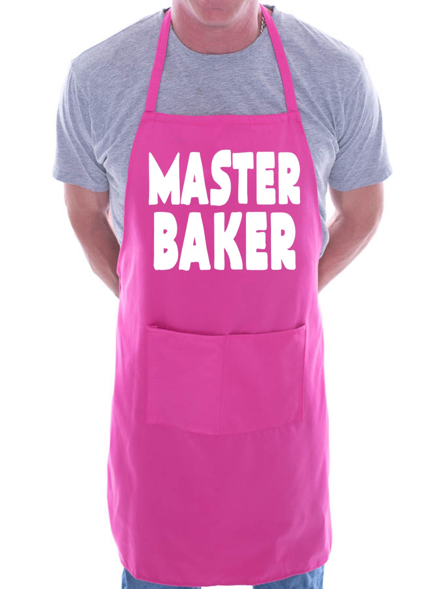 Print4U Master Baker Novelty Cooking Funny Unisex Apron Pink