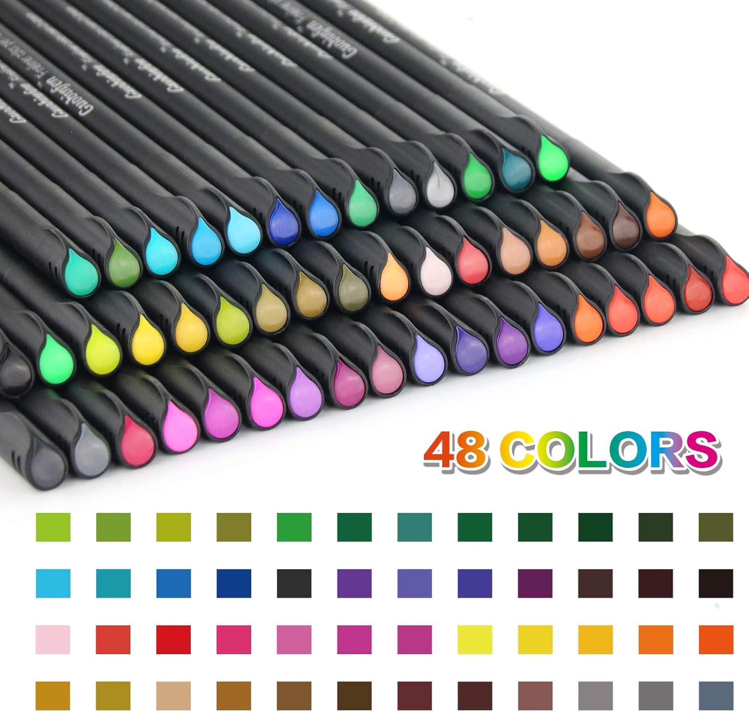 GUOBINFEN Fineliner Color Pens, 48 Colors Journal Planer Colorful 0.4 mm Fine Point Pens Set for Kids Adult Sketch, Writing, Coloring Book, Note Taking Calendar Agenda Art Projects Supplies Scrapbook : Everything Else