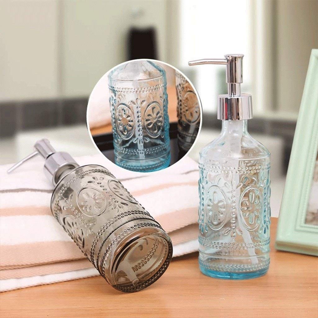 Bottiglia con pompa per dispenser di sapone liquido ricaricabile per ripiani del bagno, lavelli da cucina contenente sapone per le mani, detersivo per i piatti, sapone per le mani, oli essenziali