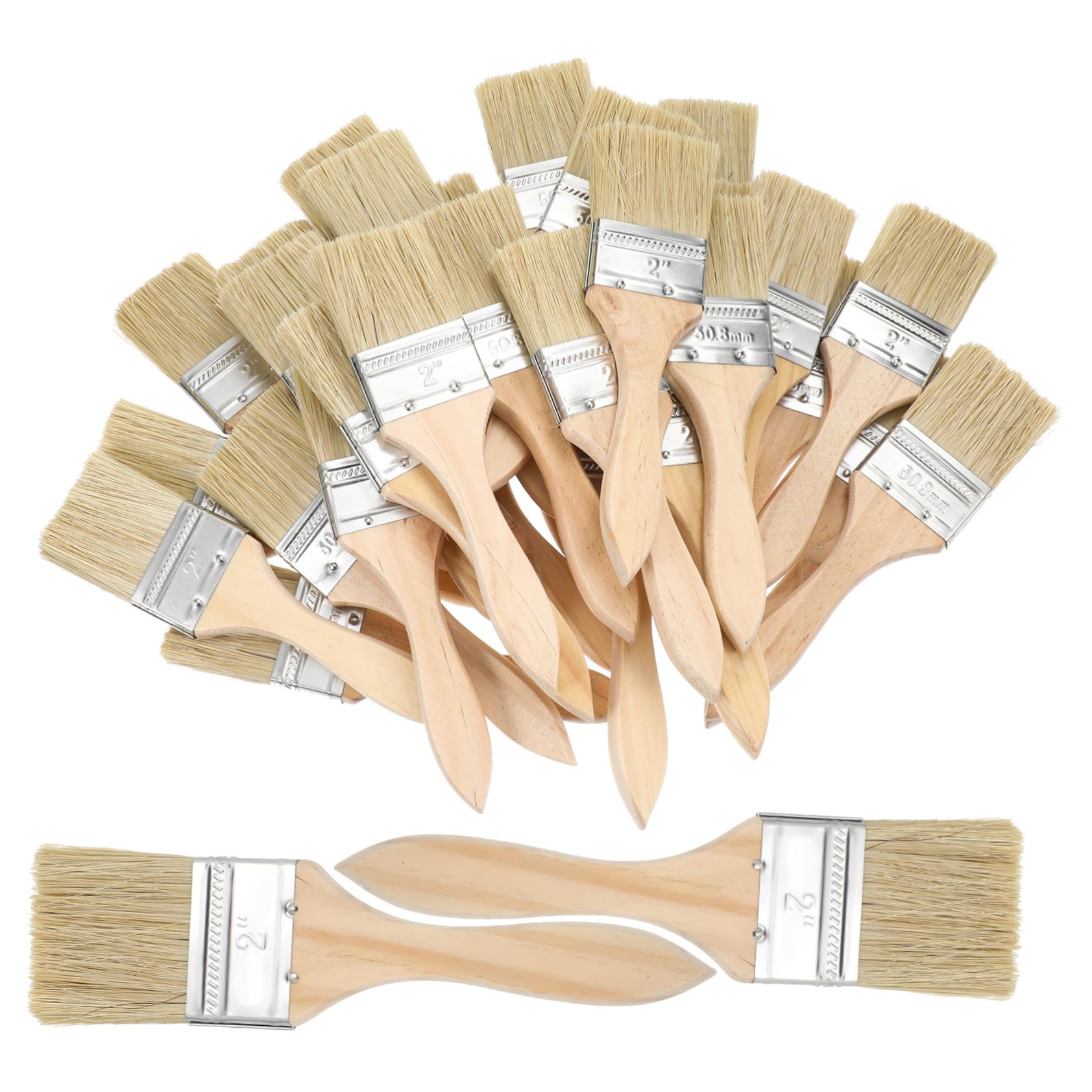 Gadpiparty 30pezzi Pennelli Per Pittura Da Parete Con Manico in Legno Set Per Diverse Finiture Per Interni Esterni e Mobili
