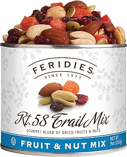FERIDIES Rt. 58 Fruit and Nut Blend Trail Mix - 9oz Can Vacuum Tin