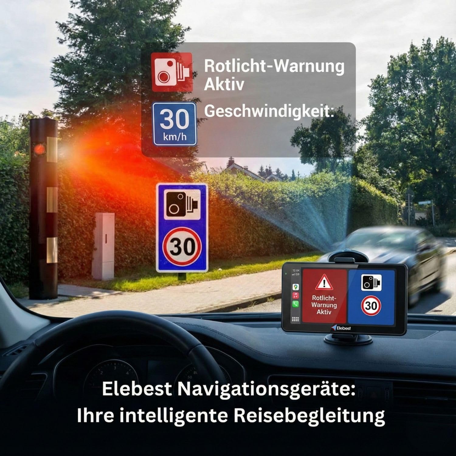 Elebest City 80T TMC PRO, Navigationsgeräte für Auto,Camper Navigationssystem, POI, LKW Navi,Wohnmobil Navi, Lebenslang Kostenloses Kartenupdate