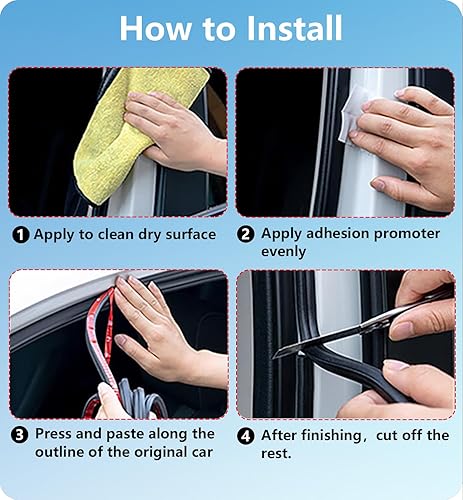 Miniatura 8 de Tira de goma universal para puerta de automóvil, autoadhesiva, insonorización, doble capa, 5 agujeros, para camioneta, caravanas (52.5 pies de largo)