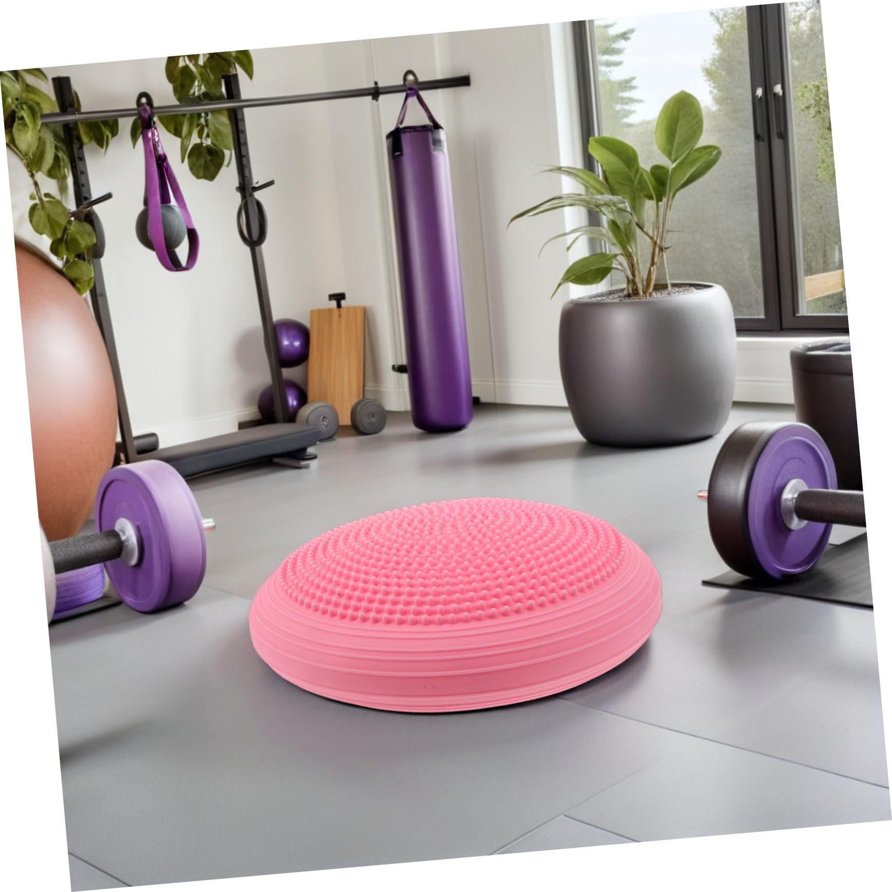 Alasum Almohadilla de Ejercicio Antideslizante para Yoga y Pilates, Extra Gruesa, Material Tpe, Color Rosa Macarón, Cojín Acolchado para Rodillas y Codos, para Entrenamiento en Gimnasio