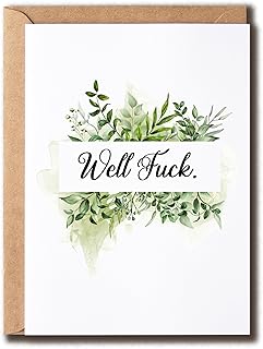 Well Fuck - Naughty Sympathy Card - Farewell card to colleagues - Loss Of Job Card - Rude Farewell Card - Funny Gift For Friends