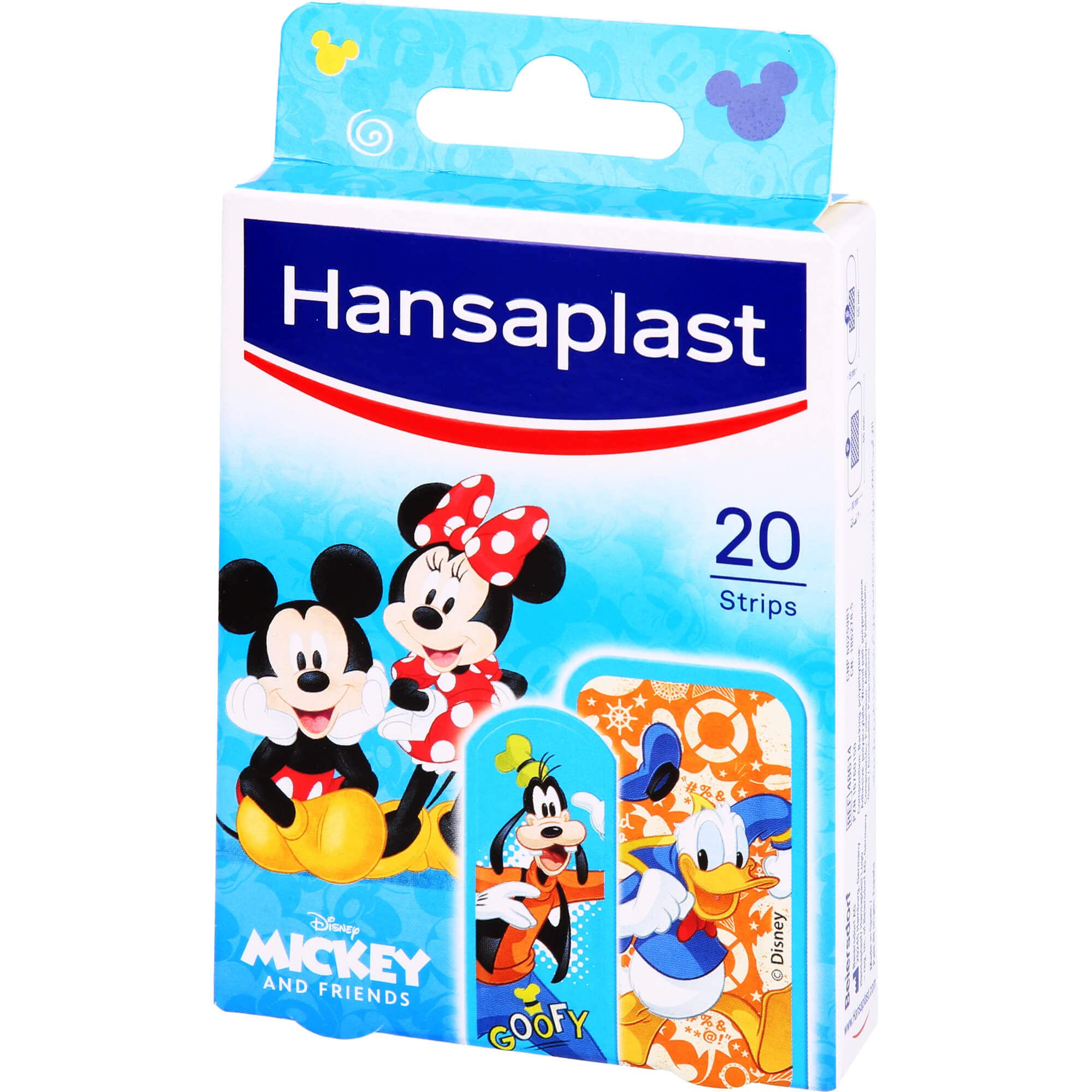 Hansaplast Disney Frozen II Apósitos para heridas, tiras infantiles, apósitos resistentes al agua, agradables para la piel, retirada indolora, con dibujos, 20 apósitos