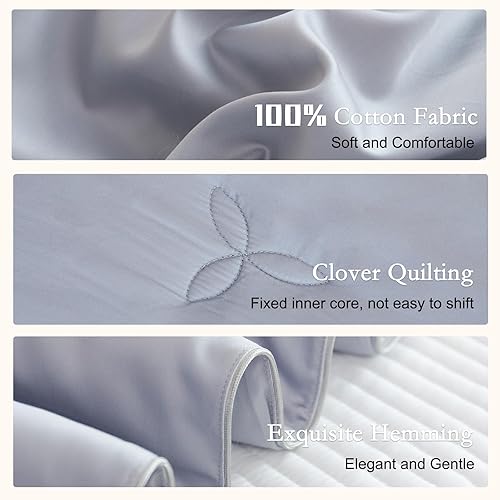 Miniatura 6 de YOUR MOON Edredón de seda de morera pura tamaño Queen para todas las estaciones, edredón de relleno de seda de hilo largo 100% natural, ropa de cama
