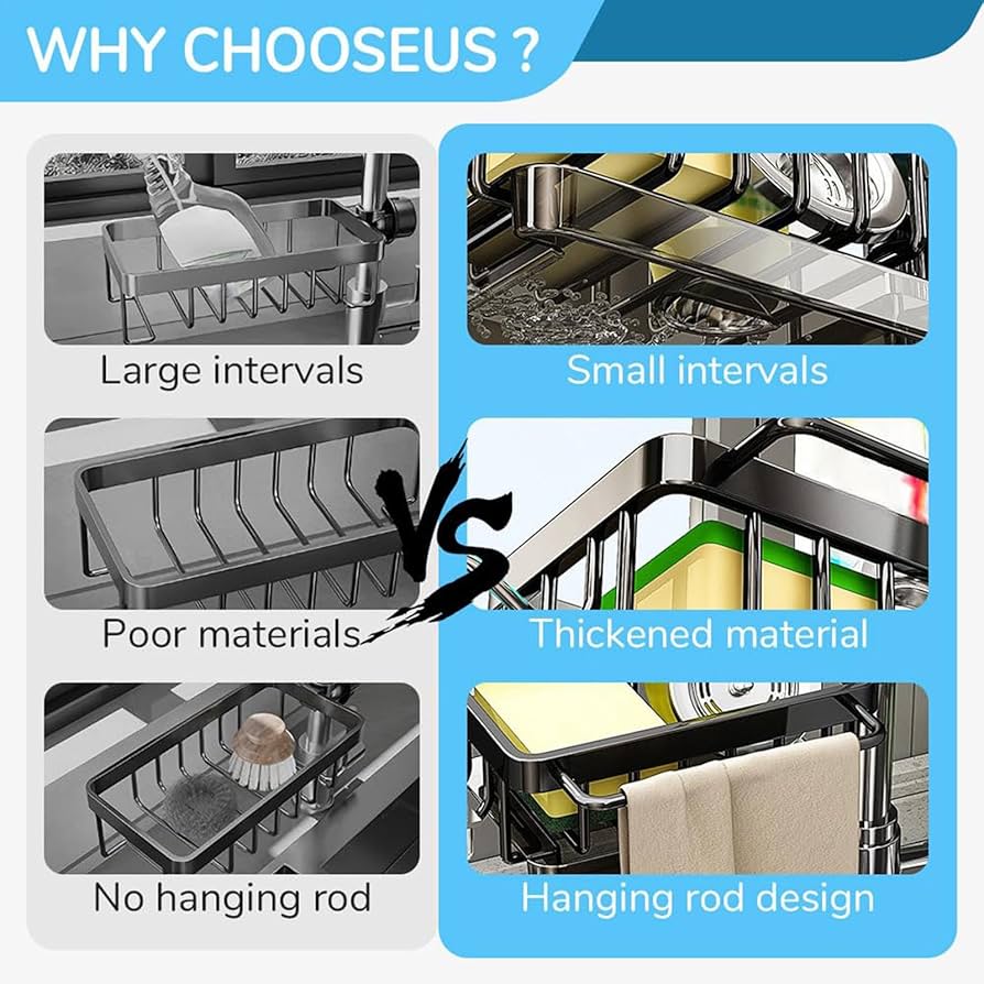 Amazon｜キッチン シンクの蛇口オーガナイザー - スポンジ