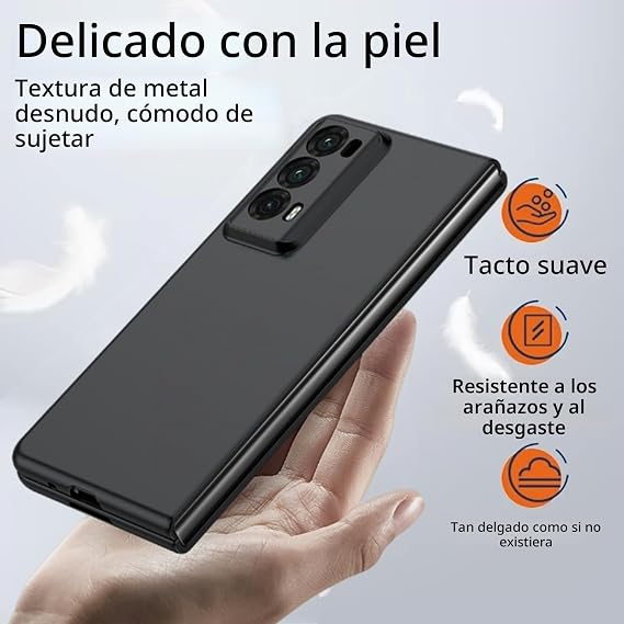 MEMELOKA Case for Honor Magic V2 5G, Ultra-Thin Anti-Scratch PC Case Anti-Shock All-inclusive Folding Shell for Honor Magic V2 5G - Black