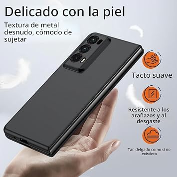 MEMELOKA Case for Honor Magic V2 5G, Ultra-Thin Anti-Scratch PC Case Anti-Shock All-inclusive Folding Shell for Honor Magic V2 5G - Black